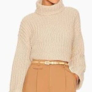 Club Monaco | Chunky Knit Ribbed Alpaca Turtleneck Sweater
